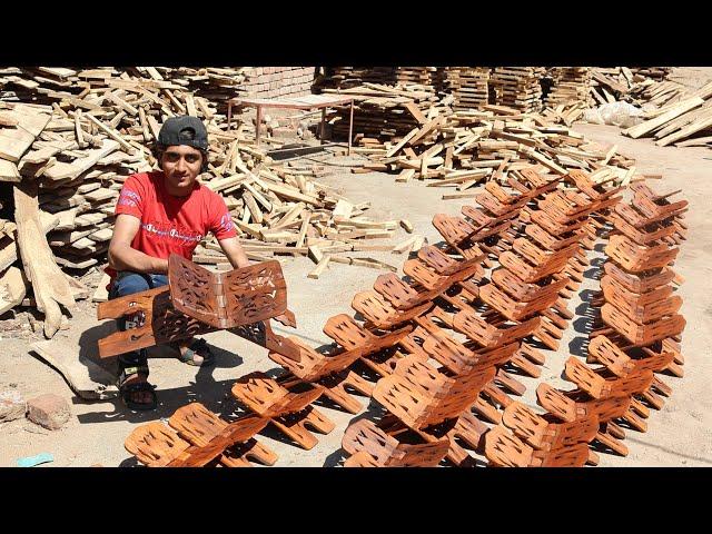 Process Of Making Wooden Foldable Book Stand | Creative Wood Working Projects | Cheap Woodworking