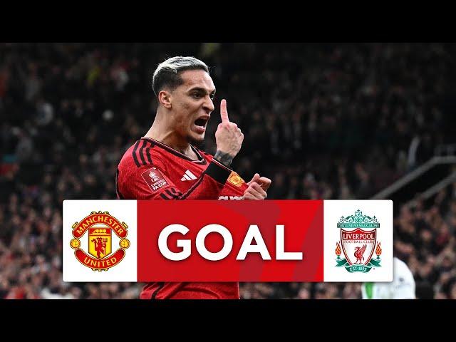 GOAL | Antony | Manchester United 2-2 Liverpool | Quarter-final | Emirates FA Cup 2023-24