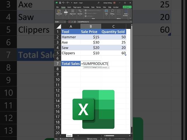 Excel! Sumproduct  #excel