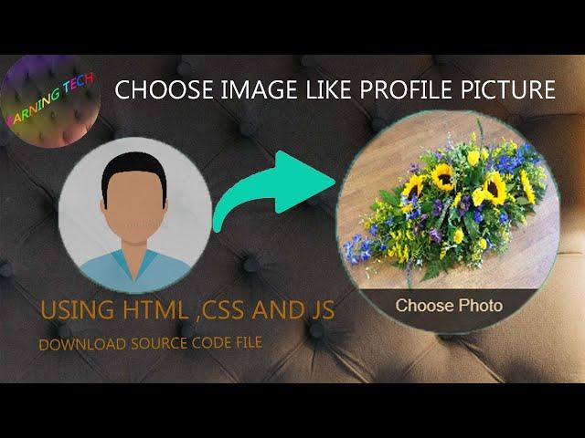 Custom File Input Like Facebook Update Profile Picture | Custom input in using html css and js