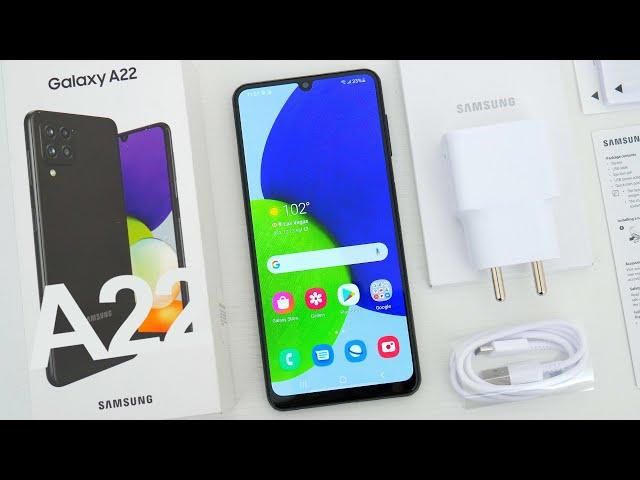 Samsung Galaxy A22 4G/LTE Unboxing, Hands On & First Impressions!