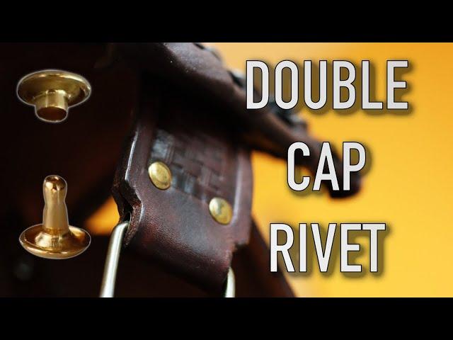 How to set a DOUBLE CAP RIVET in Leather