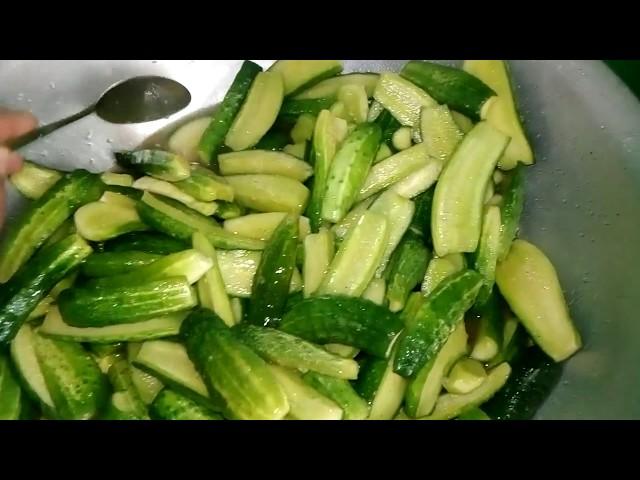 Salad with cucumbers "Fingers of Korean" for the winter.