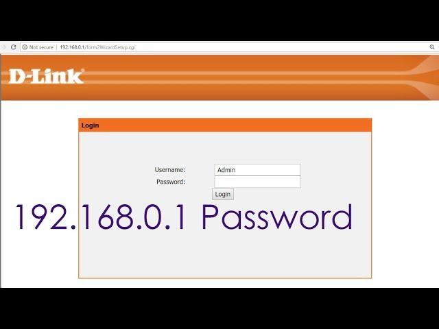 DLink : Set 192.168.0.1 Password | NETVN