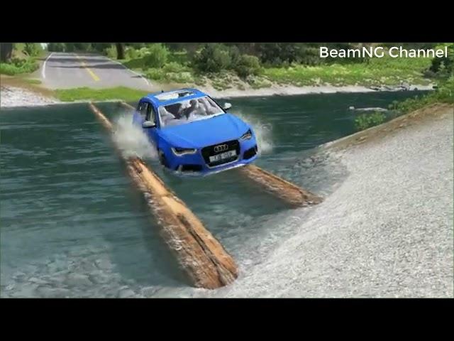 Cars Vs Log Bridge - BeamNG. Drivie  #beamngchannel