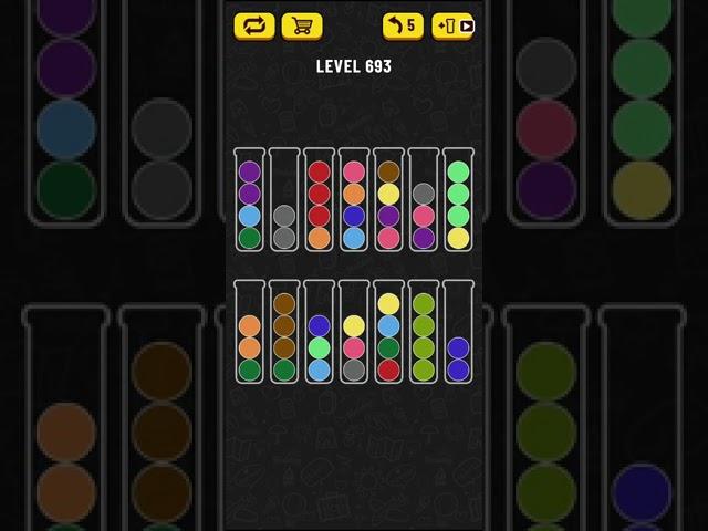 Ball Sort Puzzle   level 693 !!! Mobile Cell Phone Game Walkthrough Android / Apple