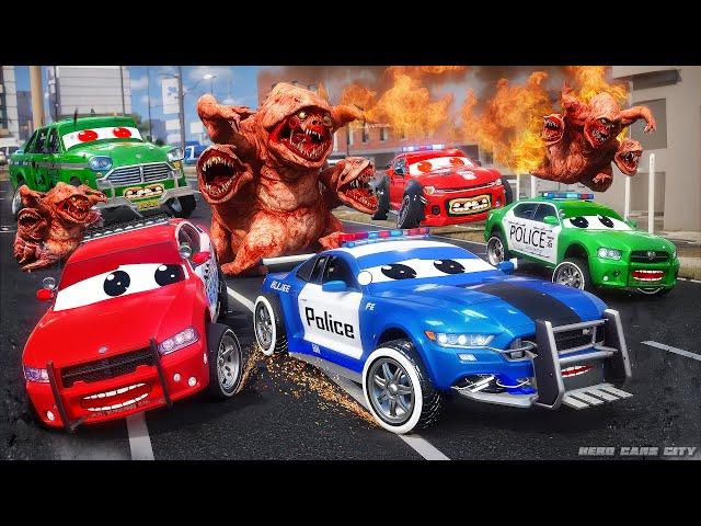 Monster Zombies Attack City Cars - Super Police Cars Action Packed Epic Rescue Mission!