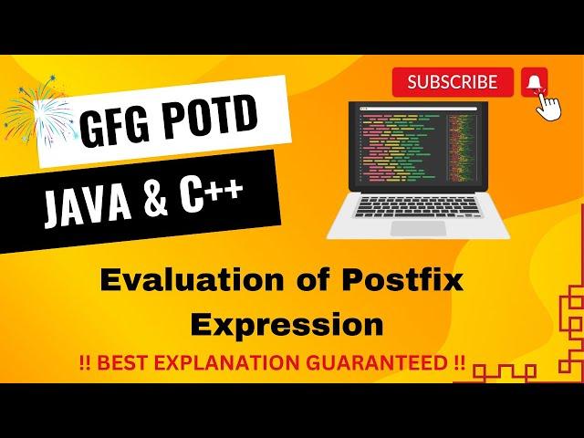 Evaluation of Postfix Expression | GFG POTD | 5 Minutes Code | GeeksForGeeks | DSA