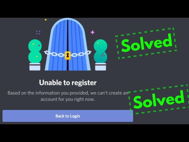 Fix Discord unable to register based on the information you provided | Create Discord Account