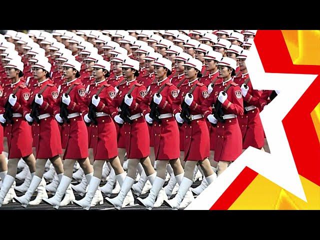 WOMEN'S TROOPS OF CHINA  中国女子军  Chinese female soldiers  Beijing military parade.