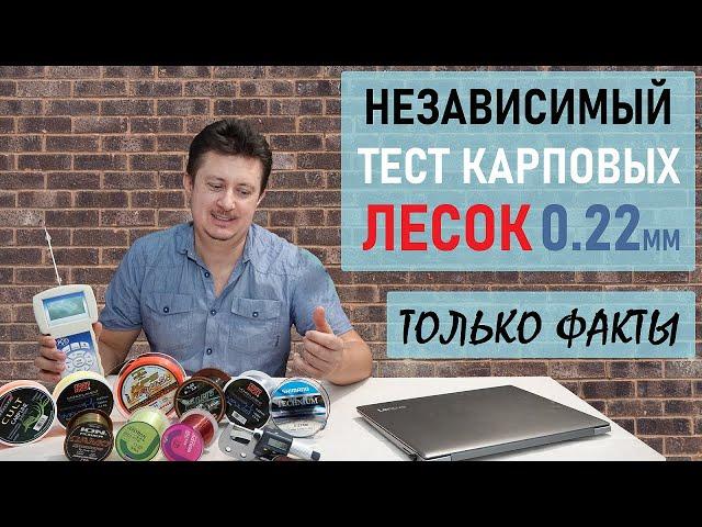 Независимый тест карповых лесок диаметром 0,22 мм