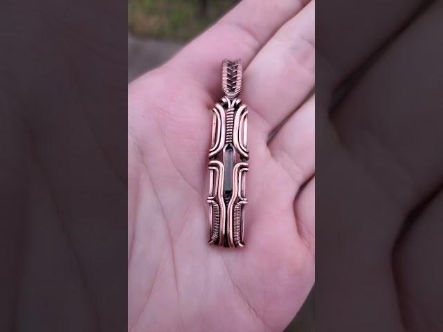 ~Tourmaline Tech Wire Wrapped Pendant~