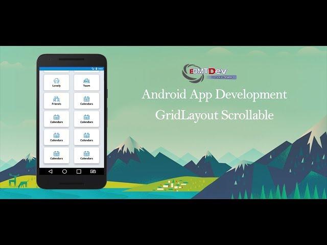 Android Studio Tutorial - Grid Layout Scrollable and Click to new Activity edmt dev