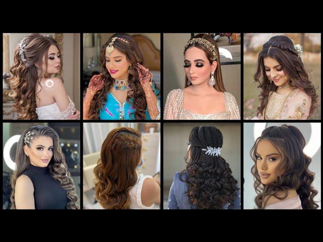 OPEN HAIRSTYLES ||  WEDDING HAIRSTYLES || EASY & QUICK HAIRSTYLE TUTORIAL