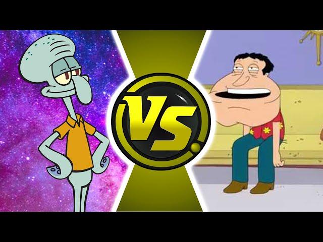 Squidward vs Toilet Quagmire! (Spongebob anime vs Epic Family Guy memes) | joke/Brock battles