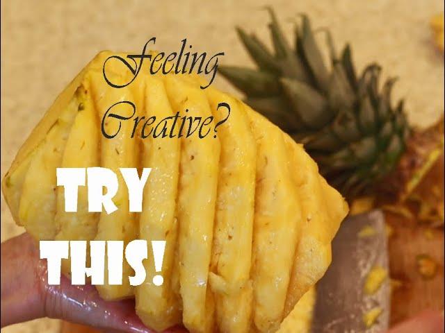 HOW TO CUT AND PEEL A PINEAPPLE | វិធីច្នៃប្រឌិតកាត់ផ្លែម្នាស់