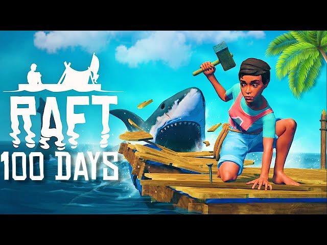 I Survived 100 Days In RAFT!