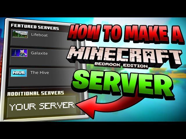 How to Make a Minecraft Bedrock Server 2021 | Start to Finish Set-up