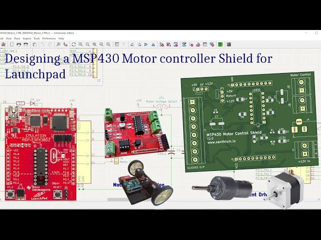 Basic Design of MSP430 Launchpad DC Motor/Stepper Motor Controller Shield Board - Pt1