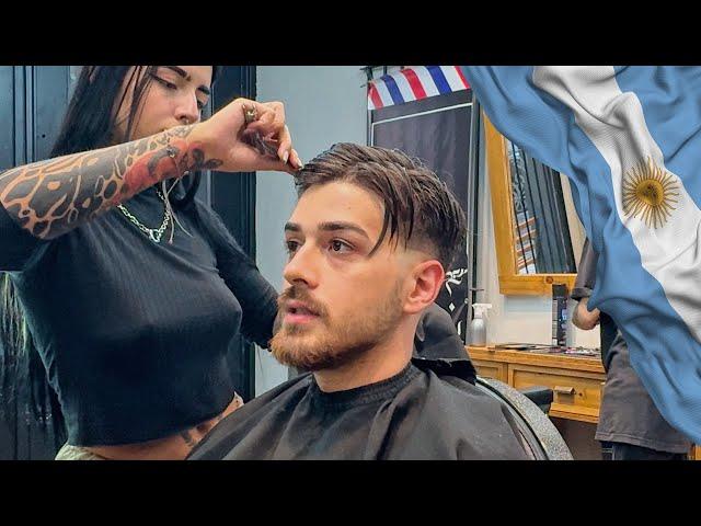 I SHAVED BY A FEMALE BARBER! Argentinian Haircut Vlog