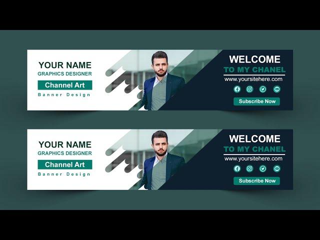 How To make a Youtube Channel Art Banner - Photoshop Tutorial