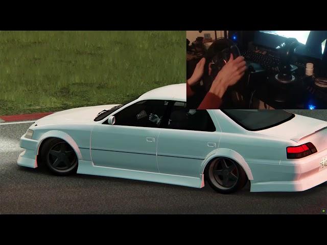 Assetto Corsa drift test w Hotas as shifter and E-break combo