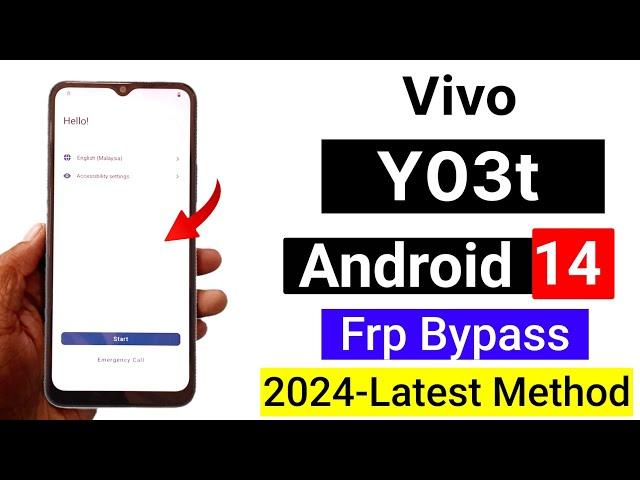 Vivo Y03t (V2344) Frp Bypass Android 14 New Method Without Pc