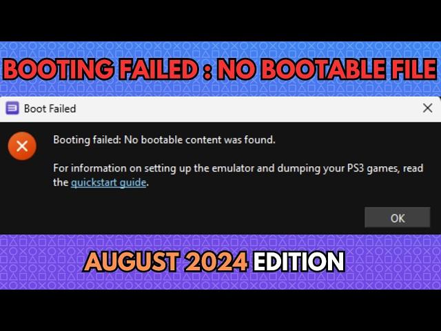 how to fix RPCS3. Booting failed: The selected file or folder is invalid or corrupted : Aug 2024 Ver