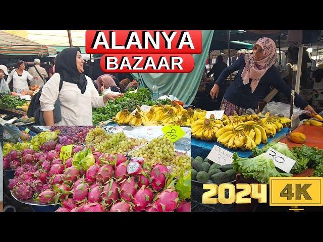 ALANYA BAZAAR 2024 NOVEMBER ! MAHMUTLAR FAKE MARKET ALANYA ANTALYA TURKEY TRAVEL SHOPPING 4K