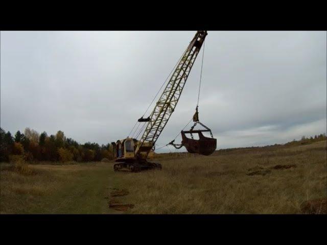 Старый экскаватор Драглайн. Новый объект,  новый машинист Профессионал!!!