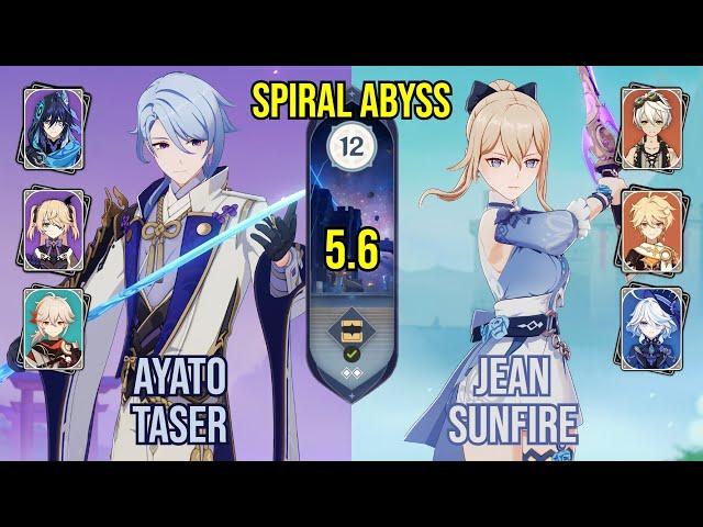 C1 Ayato Taser + C6 Jean Sunfire | Spiral Abyss 5.6 | Genshin Impact