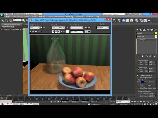 Introduction to Creating and Modifying a Light and Animating a Camera