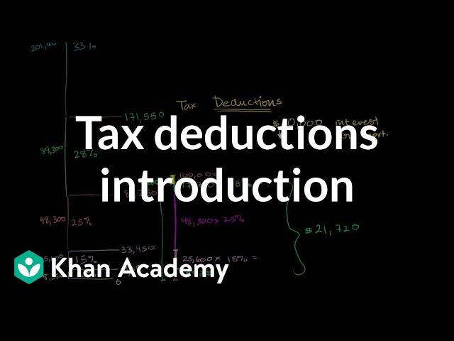 Tax deductions introduction | Taxes | Finance & Capital Markets | Khan Academy