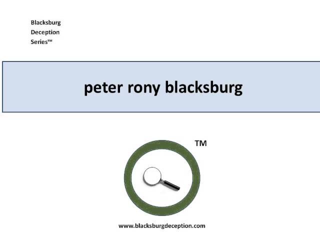 peter rony blacksburg  04 with narration