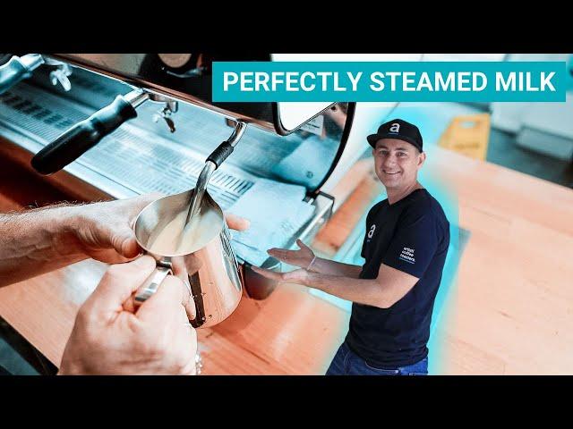 How to Steam Perfect Milk for Latte Art (Beginner Coffee Lesson)