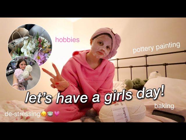 LET'S HAVE A GIRLS DAY🪷 exploring creative hobbies, de-stressing, baking + more :)