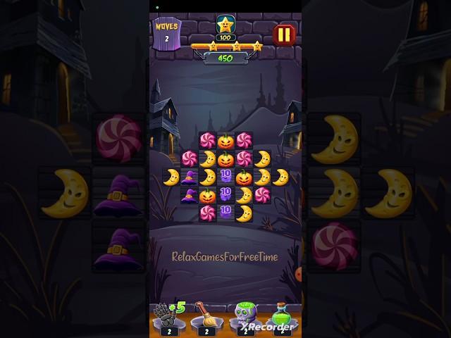 Whitchdom - Halloween Games Mat - Level 1 gameplay match 3 logic puzzle game #walkthrough #games