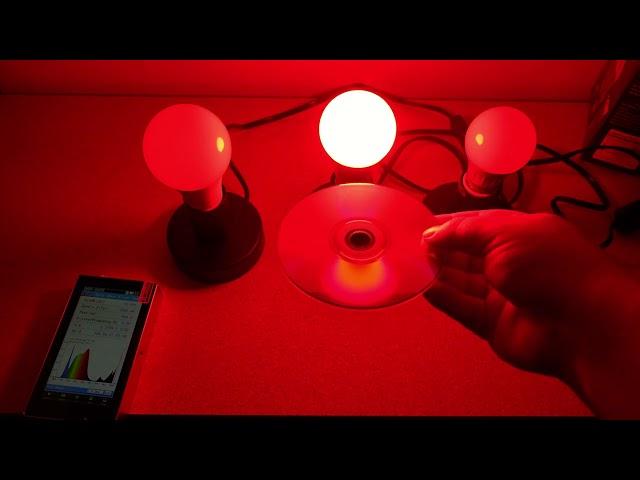 Best Red Light Bulbs for Sleep - CD as a Spectrometer