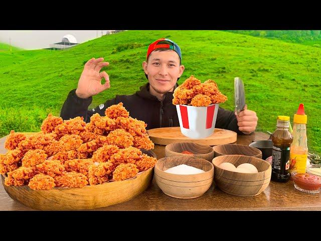 KFC style Fried Wings Recipe In Nature | Cooking Kentucky Fried Chicken, Spicy Crispy Chicken Fry