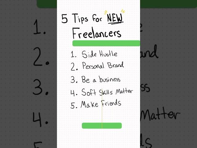 5 Tips For New Freelancers #freelancelife #freelancetips