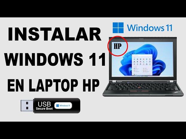 Como instalar Windows 11 en laptop hp  desde cero paso a paso (instalar desde USB) 2024