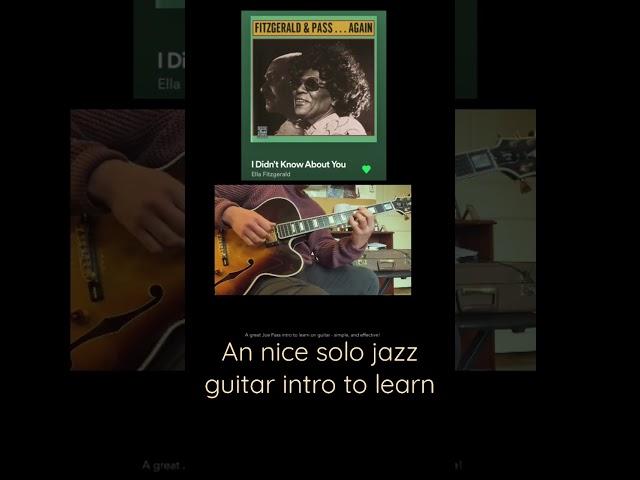 Joe Pass guitar intro - I Didn’t Know About You