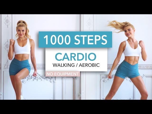 1000 STEPS CARDIO - ON THE BEAT - walk the calories away I fast, fun + sweaty