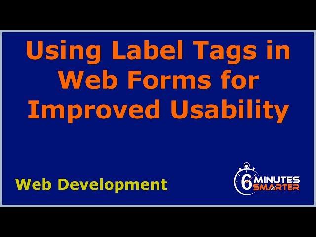 Using Label Tags in Web Forms