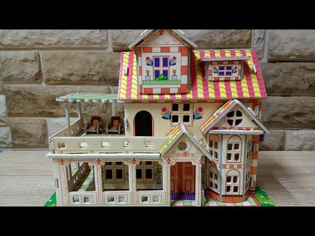 Beautiful European Style Villa DIY 3d Puzzle | The Assembling ASMR | Susun 3d Puzzle European Villa