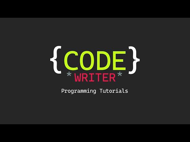 Introduction - Code Writer YouTube Channel