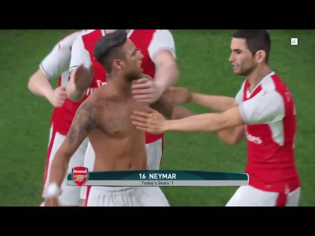 PES 17 LAST MINUTE GOAL CELEBRATION WITH NEYMAR