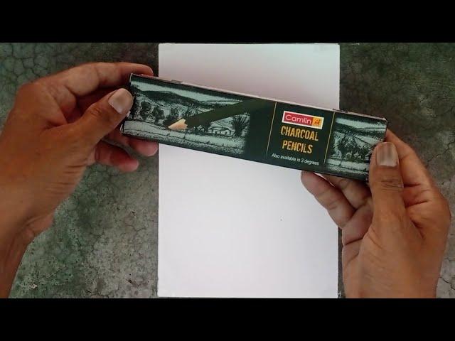 New camlin charcoal soft pencil /how to sharpen to charcoal pencil.