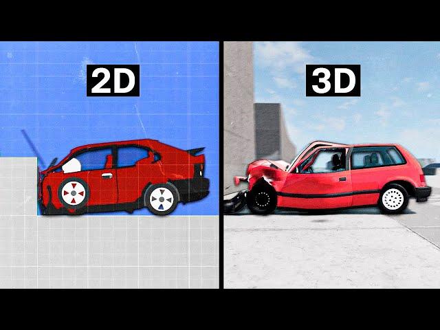 BEAMNG DRIVE в 2D! Сравнение физики Algodoo с BEAMNG DRIVE 3D