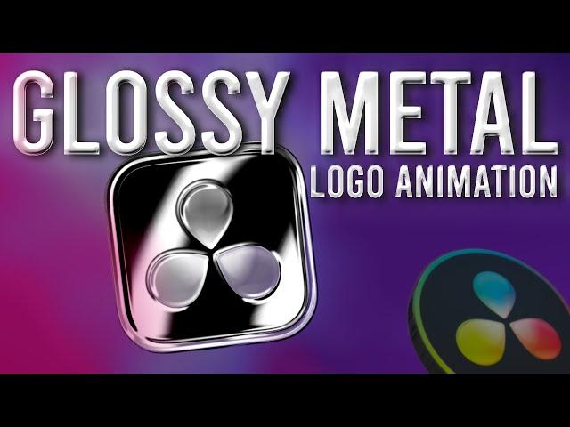 Metallic Glossy Shine Logo Animation | Davinci Resolve 18